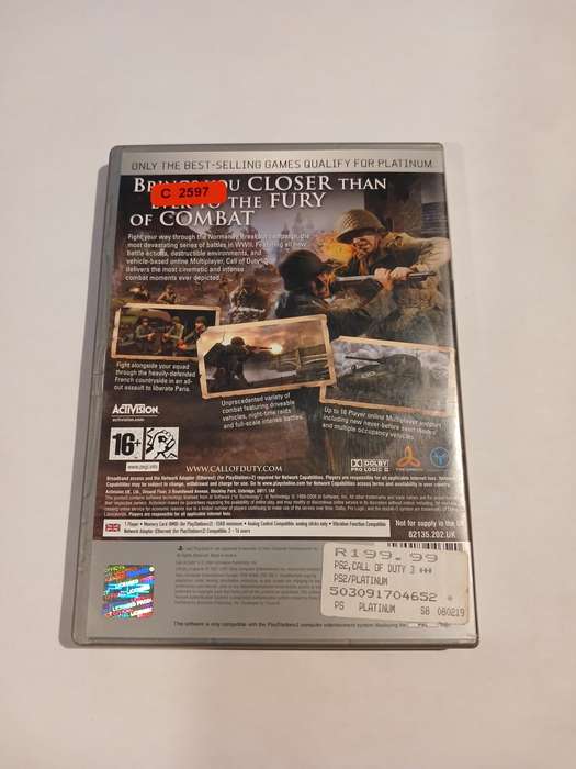 Playstation 2, Call of Duty 3, Platinum