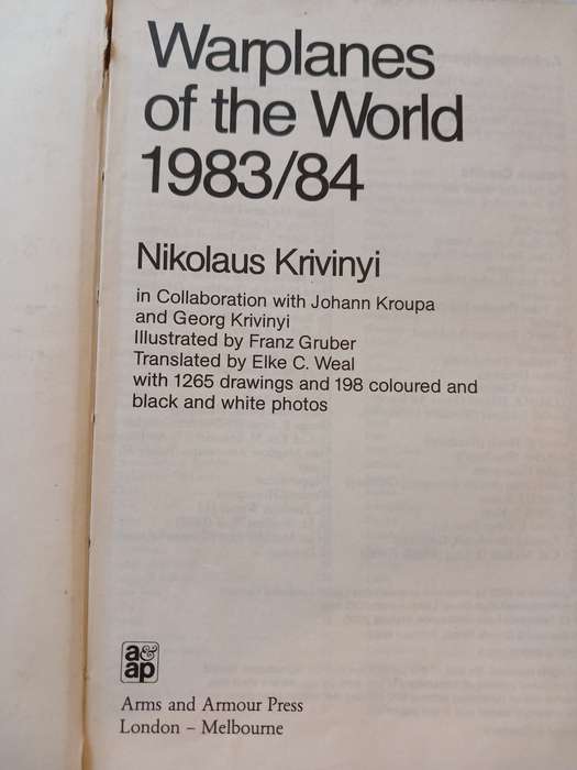 Warplanes of the World 1983/84 by Nikolaus Krivinyi