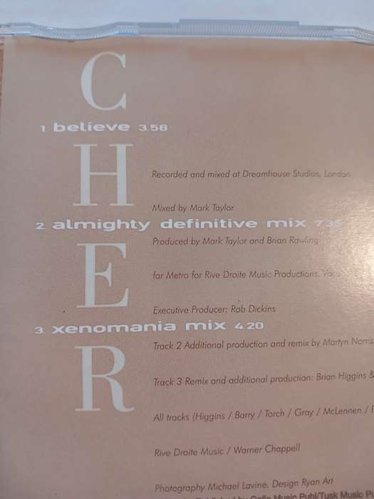 Cher, Believe CD single