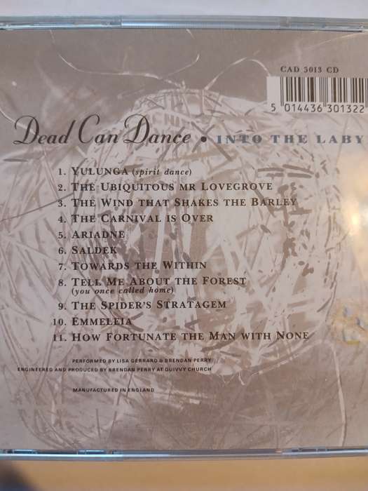 Dead Can Dance, Into The Labyrinth CD, UK