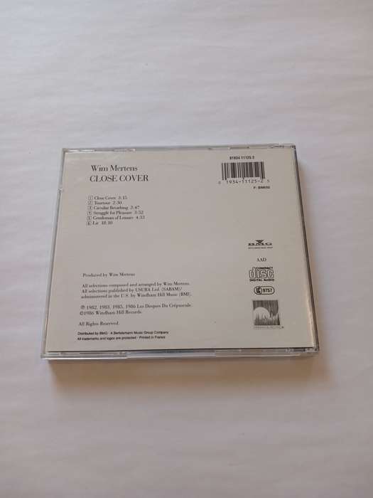 Wim Mertens, Close Cover CD, France