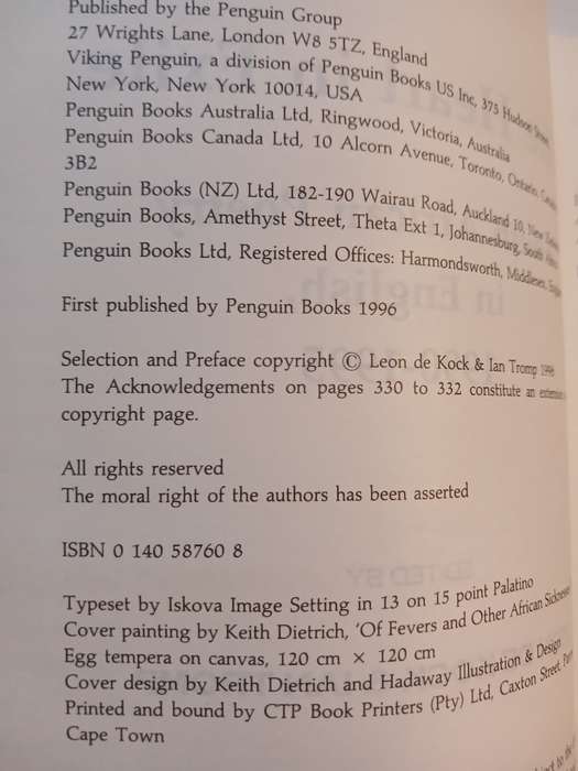The Heart in Exile, South African Poetry in English 1990-1995 edited by Leon De Kock & Ian Tromp