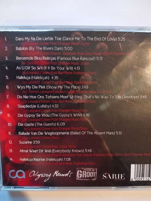 Koos Van Der Merwe, Leonard Cohen in Afri-Kaans CD