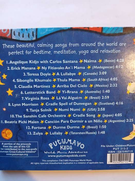 Dreamland, World Lallabies & Soothing Songs, Various CD, Europe