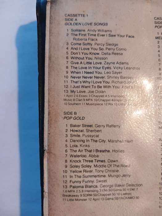 Solid Gold, 4 x Cassette Tapes