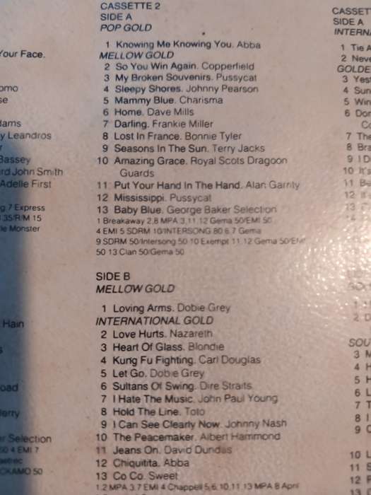 Solid Gold, 4 x Cassette Tapes