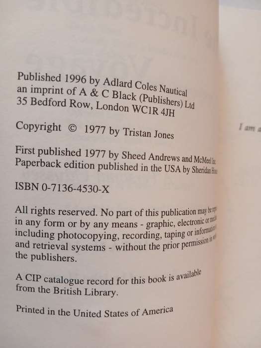 The Incredible Voyage, A Personal Odyssey by Tristan Jones