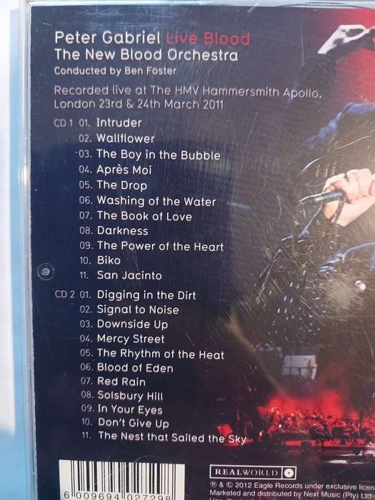 Peter Gabriel, Live Blood, 2 x CD