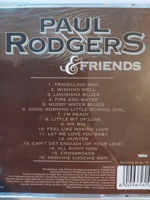 Paul Rogers & Friends, Live at Montreux CD