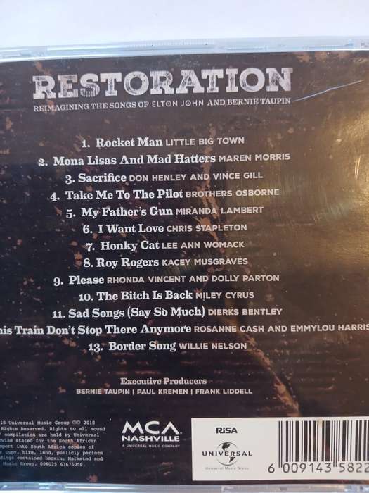 Restoration, Reimagining the songs of Elton John and Bernie Taupin