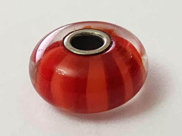 Red Stripe Trollbead -  RETIRED BEAD
