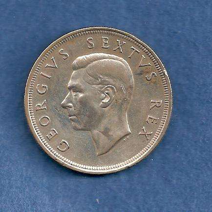 1952 UNION OF SA 5 Shilling Coin as scan VF
