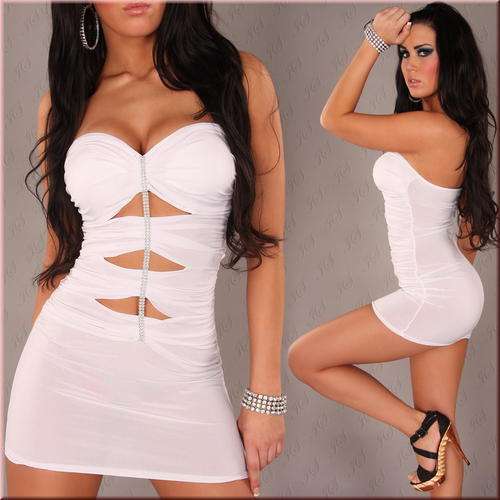 STUNNING!!!!!!   LADIES BOOBTUBE DRESS IN WHITE   (ONE SIZE)