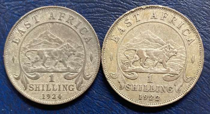 East Africa 1922 + 1924 Shilling