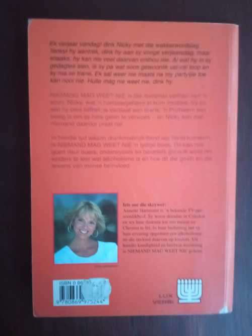 (MISSING BOOK) - HARTMANN, Annette - Niemand Mag Weet Nie - (Pragtige Sagteband)
