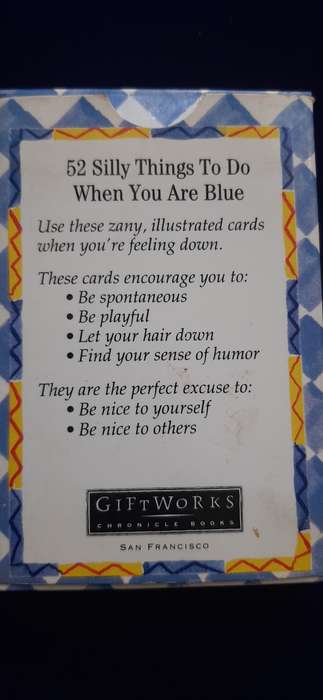 CARD DECK 52 SILLY THINGS TO DO WHEN YOU ARE BLUE