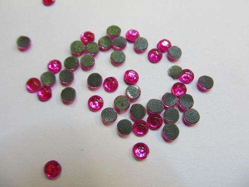 Flatback hotfix rhinestones-CERISE PINK-75PC