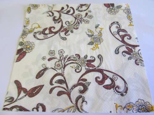 WHITE N BROWN THEME SERVIETTES