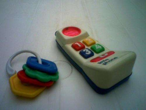 Kiddies Toy Keyring & Playphone Combo (Secondhand AS IS)