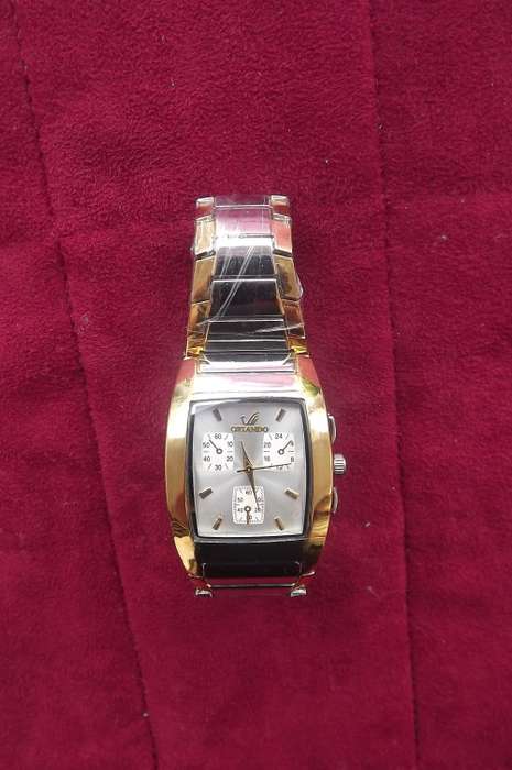 Men's new fashionable ORLANDO watch with bi-colour stainless steel strap