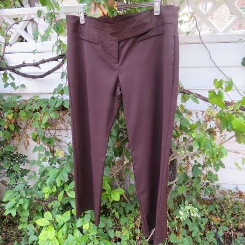 Smart pants in a very dark brown with wide straight legs  size 42 by INSYNC