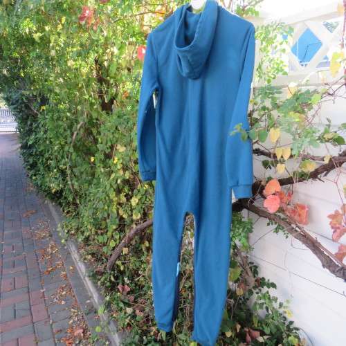 Onesie in blue with Transformers print on front. Zip on front. Hooded. For 12 to 13 year old boy.
