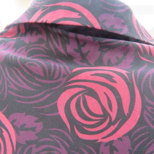 As new Fabulous black, purple and crimson floral patterned long sleeve top by OASIS size 36/12.