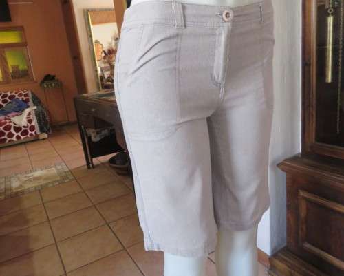 Stone colour linen-cotton blend knee length boardshorts size 32.As new