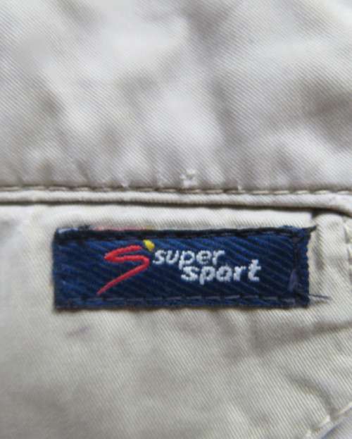 Men`s pure cotton beige straight legged pants by WOOLWORTHS size 40.Pockets sides/back.Good cond.