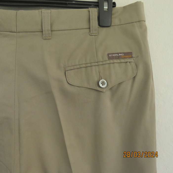 STERLING Outdoor wheat colour men`s pants in size 38. Pockets sides and back. Inner leg 71cm.As new
