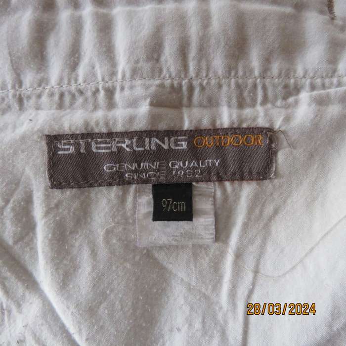 STERLING Outdoor wheat colour men`s pants in size 38. Pockets sides and back. Inner leg 71cm.As new