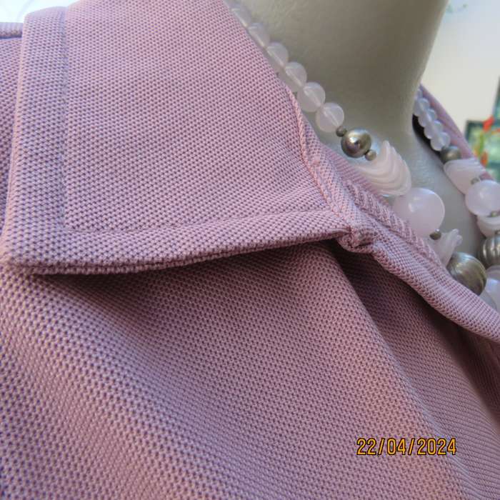 Pretty textured polyester turkish rose pink sleeveless dri-sport MAXED top size 34.