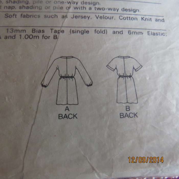 BUTTERICK  sewing pattern 6658 for 7 to 12 yr old girl. Easy to make 4 pieces dress.