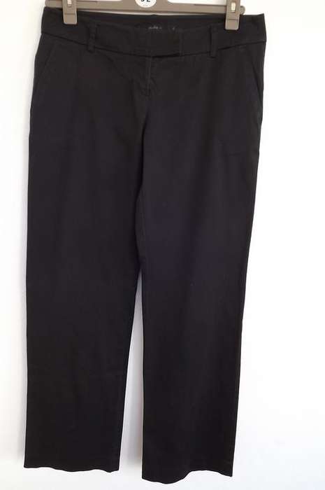 Black Ladies Pants-Studio W-size 12/36-slimming style-see side pockets - 97% Cotton, 3% Elastane