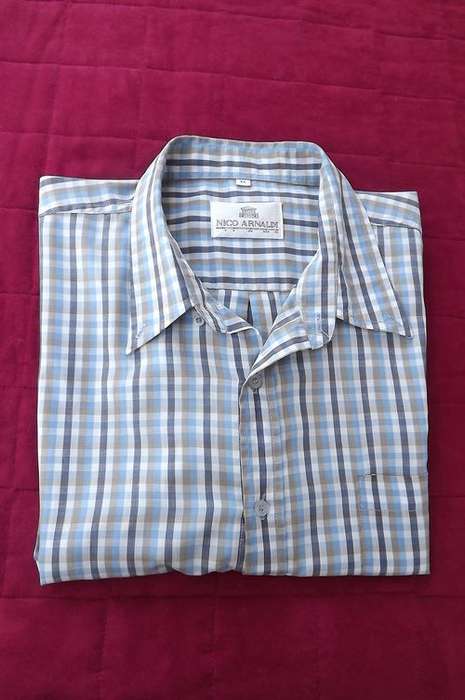 Men's Short Sleeve Checkered Casual Shirt by Nico Arnaldi in XL - good condition