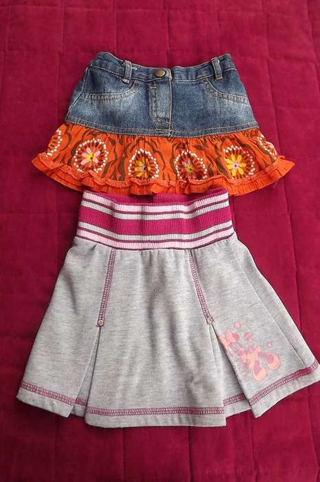 Set of 2 Skirts for 3-6 month old baby girl - grey & pink skirt by Disney - both in good condition