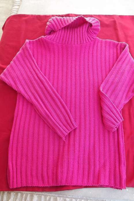 Pink Annie Hill Design Polo Neck Knitted Sweater for 8-10 yr old - good condition