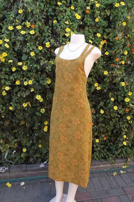 Fabulous Mustard Colour Lined Dress from Japan Designer Palvouce II in size 10/34 - new condition