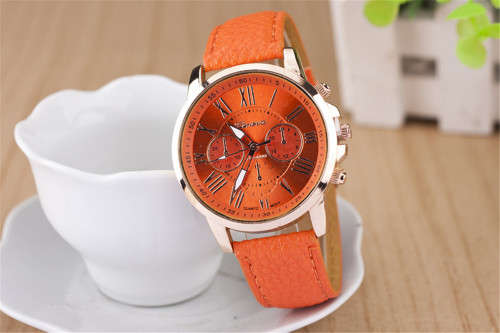 Geneva ladies pu leather and analog watch ** LOWEST SHIPPING