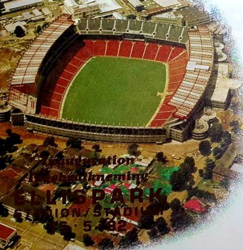 GOLD EMBOSSED ELLIS PARK STADIUM INAUGURATION. MEI 1982 . LIMITED EDITION .