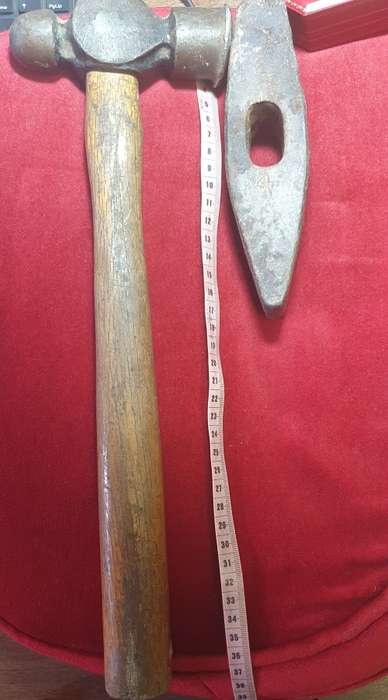 2 X HUGE ANTIQUE BLACKSMITH FORGING HAMMERS
