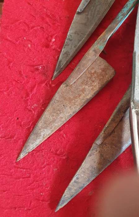 4 X VINTAGE SHEEP SHEARS. BID PER SHEARS. IDEAL FOR KNIFE MAKING !!