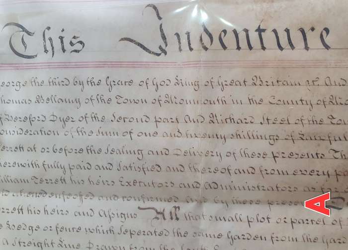 1761 , MARCH 14.  TRIPARTITE INDENTURE DOCUMENT.