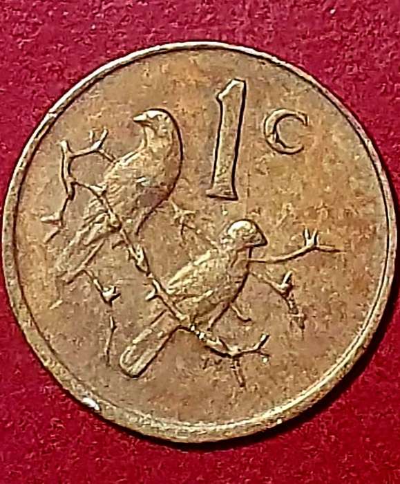 5 X 1976  RSA 0NE CENT COINS . UNC TO CIRC. ONE BID FOR ALL.