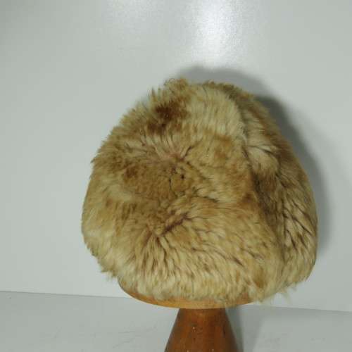 Light brown fur hat - 56 cm