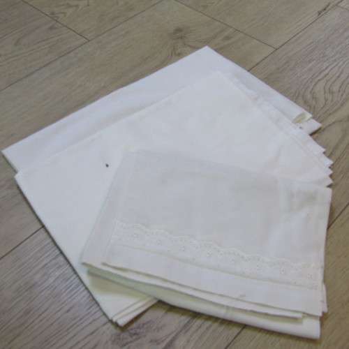 Vintage lot of 10 Baby linen - blanket 133 x 80cm