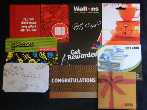 10 Unissued Gift cards - you bid per card to take all