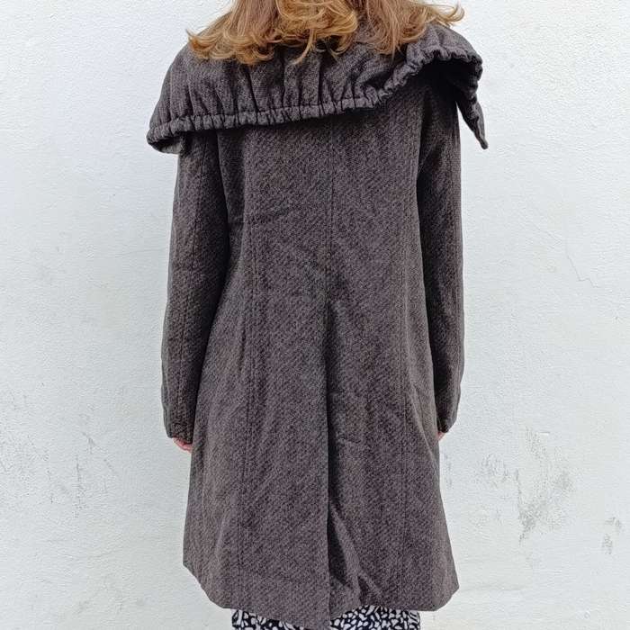 Vintage Liu-Jo lined winter jacket, grey, size M/L, unique collar