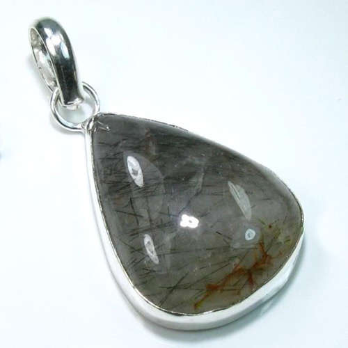 RUTILATED QUARTZ - Spectacular Sterling Silver Pendant