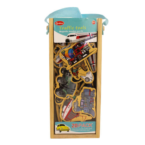 Wooden Magnetic mini puzzle - Traffic